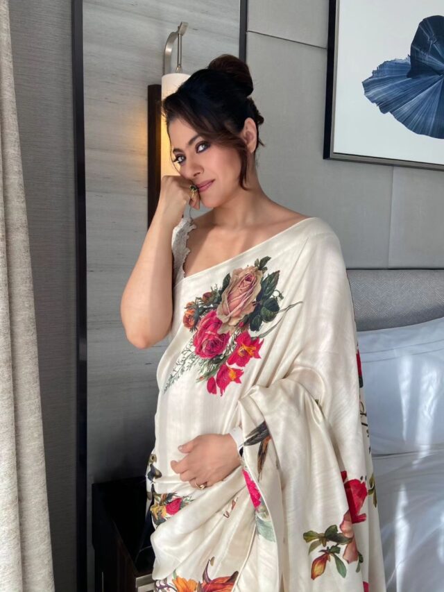Actress kajol का दिवाली लुक..साडी मे दिखाई अपनी अदा, फोटो देख फेंस हुये फिदा.